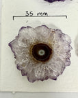 Wholesale Amethyst Stalactite Slices for Jewelry Making - Bulk Flat Set - STS0039