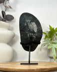 Deep Purple Amethyst Geode on Metal Stand - Perfect for Home Decor - MWS3061