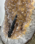 Natural Uruguayan Amethyst Cathedran Cave with tunning Green Jasper Shell - CBP1406