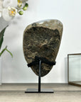Black Amethyst Geode with Calcite Crystal Specimen - MWS2848