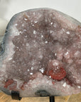 Natural Pink Amethyst with Red Hematite & Calcite Formation - MWS3102