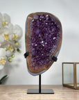 Beautiful Natural Uruguayan Amethyst Cluster with Blue Agate Shell - MWS1793