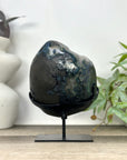 Grey Quartz Geode from Uruguay - Stand included - MWS3293