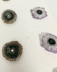 Genuine Amethyst & Green Jasper Stalactite Slices Flat - Perfect for Crafting Unique Jewelry - STS0052