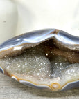 Blue Agate & Quartz Druzy Stone Geode - STGE0075