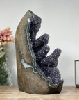 Large Natural Amethyst Druzy Cathedral with Unique Stalactites - CBP1043