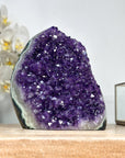 Amethyst Crystal Cluster with Deep Purple Points and Green Jasper Shell - CBP1164
