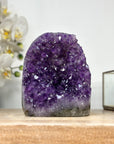 Amethyst Crystal Cluster Geode with Purple Points - CBP1158
