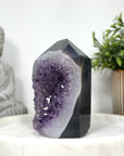 Blue Banded Agate & Amethyst Stone Tower - STP0141