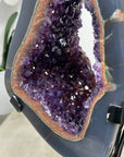 Unique Large Agate & Amethyst Portal Geode, Metal Stand Included - MWS1563