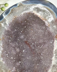 Natural Blue Agate & Amethyst Geode on Stand - MWS3022