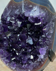 Natural Amethyst Geode with Beautiful Banding Agate Shell - MWS1746