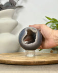 Banded Agate & Quartz Druzy Sphere Geode - SPH0154