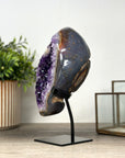 Uruguayan Amethyst & Agate Geode with Metallic Stand - MWS2152