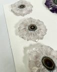 Wholesale Amethyst & Quartz Stalactite Slices for Jewelry Making - Bulk Flat Set - STS0022
