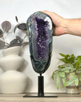 Unique Double Amethyst & Agate Geode with Rotary Stand - MWS3176