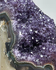 Beautiful Amethyst Cathedral with Stalactite Formations and Agate Shell - CBP1091