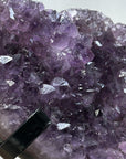 Natural Large Amethyst Heart Carving with Metal Stand - HST0228