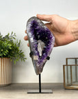 Natural Amethyst Geode with Calcite Crystal Formation - MWS2164