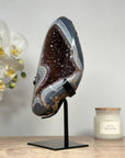 Outstanding Caramel Amethyst & Blue Banded Agate Geode - MWS1426