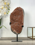 Orange Tone Druzy Specimen on Metal Stand - MWS2702