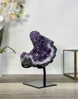 Amethyst Crystal Cluster on Stand – Stalactite Mineral Specimen for Collector Display - MWS2686