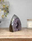 Amethyst & Quartz Flame Caving Geode - FST0149