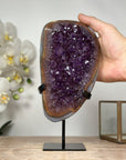 Beautiful Natural Uruguayan Amethyst Cluster with Blue Agate Shell - MWS1793
