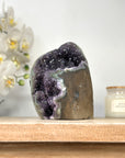 Natural Amethyst Cathedral with Green Jasper Shell - CBP1107