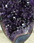 A+ Grade Natural Amethyst Formation with Blue Agate Shell - MWS1883