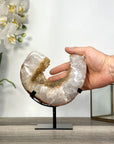 Natural Yellow Quartz Specimen – Elegant Crystal Display for Office Decor - MWS2732