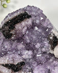 Natural Amethyst Cluster with Back Hematite & Calcite Crystal Formation - MWS2706