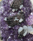 Unique Amethyst Cluster with Clacite & Black Hematite Formation - MWS2309