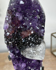 Natural Amethyst Cluster with Calcite & Black Hematite Formation - MWS1799