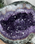 Amethyst Geode with Green Jasper Shell & Deep Purple Crystal Cavity - STGE0009