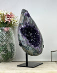 Masive Natural Green Jasper & Amethyst Geode - MWS1145