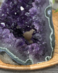 Deep Purple Deep Purple Amethyst with Green Jasper Shell - CBP1295