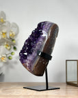 Natural Amethyst Crystal with Handmade Metal Stand - MWS1812