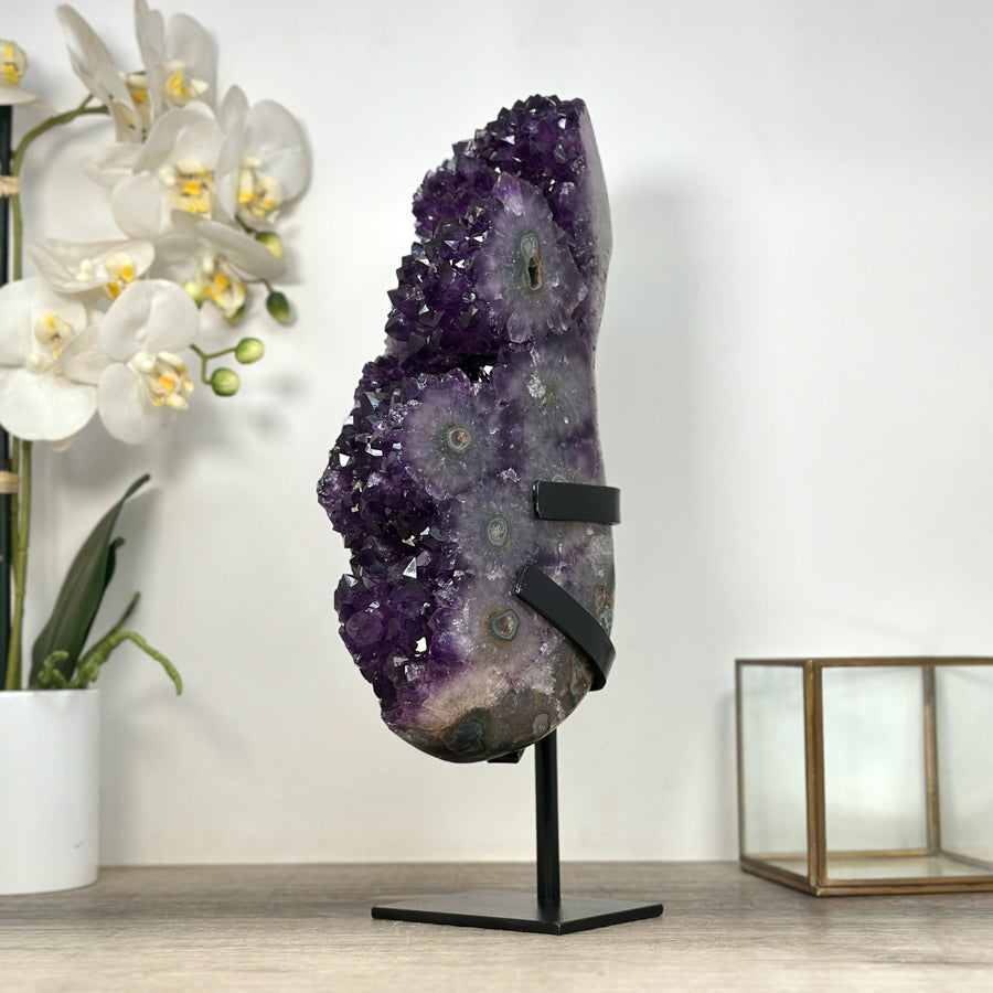 Amethyst Geode on Stand – Large Top Grade Statement Piece from Uruguay - MWS2597