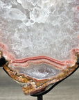 Natural Red Jasper Slice with Metallic Stand - MWS2229