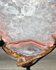 Natural Red Jasper Slice with Metallic Stand - MWS2229
