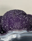 XXL Amethyst & Blue Banded Agate Centerpiece - CBP1171
