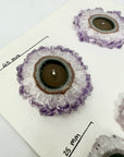 Unique Amethyst Stalactite Slices Set - Natural Crystal for Handmade Jewelry - STS0042