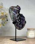 Stunning Amethyst Cluster with Green Jasper Shell & Clacite Formations - MWS1757