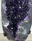 Amethyst & Agate Geode Crystal Cluster with Dark Purple Crystals - MWS2699