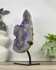Natural Large Amethyst & Blue Agate with Stalatite Eyes Formations - MWS3326