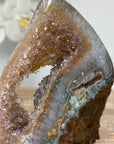 Natural Quartz Flame Carving Geode - FST0150