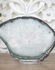 Natural Quarta & Green Jasper Slice Tray for Home Decor - SLC0019