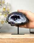 Natural Agate & Amethyst Geode, Stand included - MWS2125