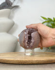 Amethyst Druzy Sphere Geode with Crystal Formation - SPH0175